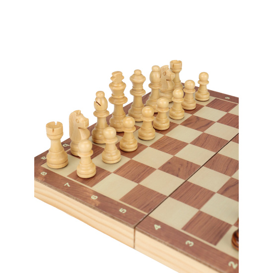 Игра настольная 24*24 см, дерево Шахматы Рыжий кот И-0138