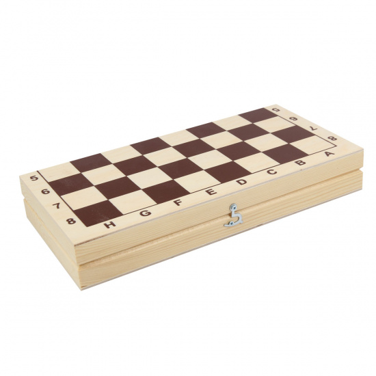 Игра настольная Шахматы, шашки 29*29см Рыжий кот поле деревянное фигуры деревянные ИН-8052