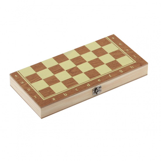 Игра настольная Шахматы 24*24см Рыжий кот поле деревянное фигуры пластиковые P00039