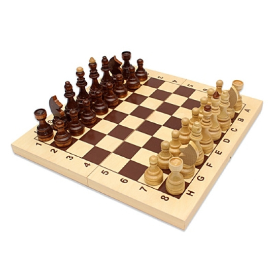 Игра настольная Шахматы 43*34см Рыжий кот Гроссмейстерские поле деревянное фигуры деревянные ИН-7522