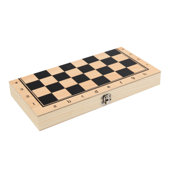 Игра настольная Шахматы 29*29см Рыжий кот поле деревянное фигуры пластиковые AN02584