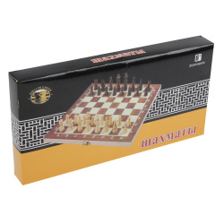 Игра настольная Шахматы, шашки, нарды 24*24см дерево P00023