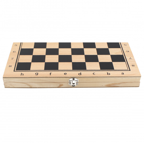 Игра настольная 29*29 см, дерево Шахматы, шашки Рыжий кот ИН-8052