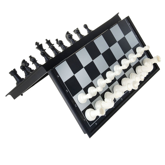 Игра настольная Шахматы магнитные 25*25см  Рыжий кот поле пластиковое фигуры пластиковые AN02581