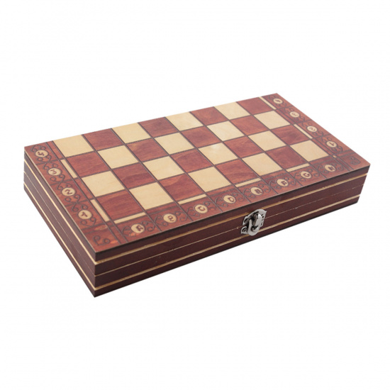 Игра настольная Шахматы магнитные 24*24см Рыжий кот поле деревянное фигуры деревянные  P00032