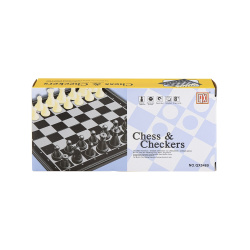 Игра настольная, 20*20 см, пластик, Шахматы 2в1 (шахматы, шашки), Рыжий кот, FCJ1344760