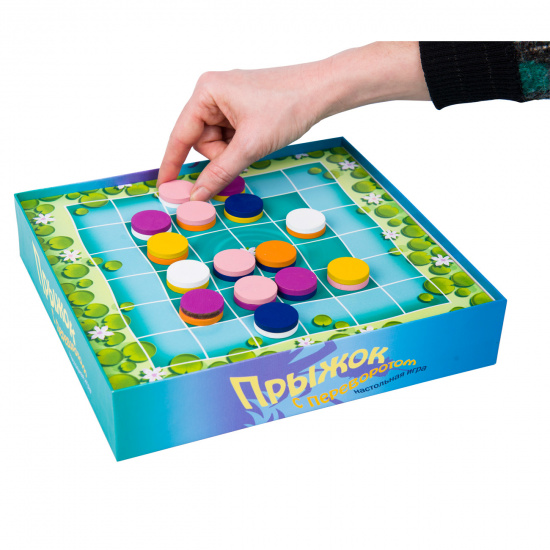 Игра настольная Прыжок с переворотом дерево, картон Step Puzzle 76573
