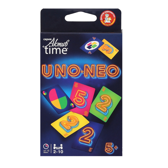 Игра настольная, UNO-NEO, Актив time, картон, Десятое Королевство, 05333