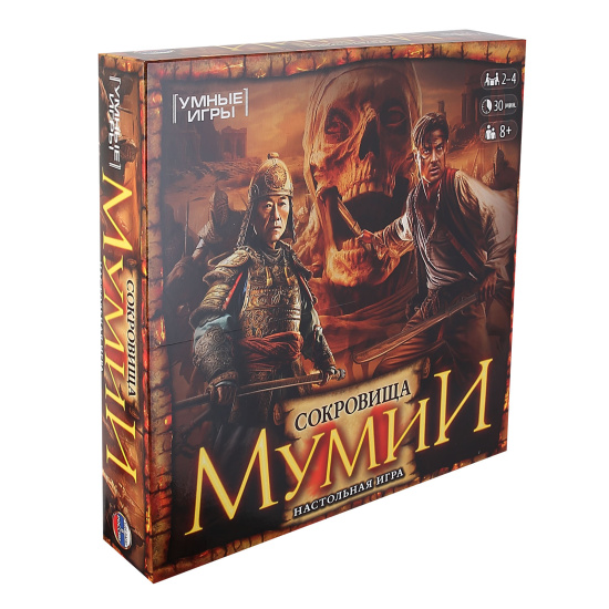 Игра настольная, Сокровища мумии, картон, пластик, Умные игры, 361337