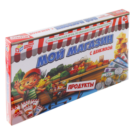 Игра настольная, Продукты, Мой магазин, картон, пластик, Умные игры, 368489