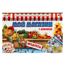 Игра настольная, Продукты, Мой магазин, картон, пластик, Умные игры, 368489