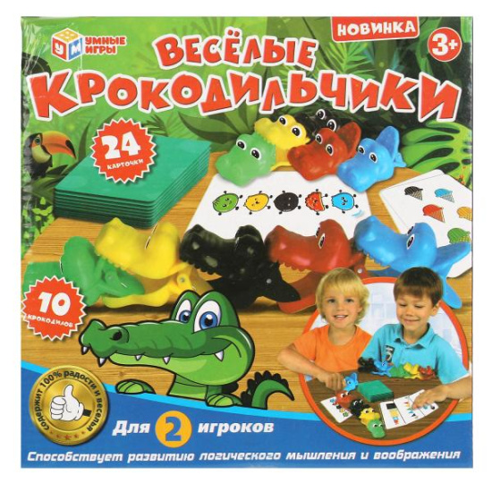 Игра настольная Весёлые крокодильчики картон, пластик Умные игры 313278