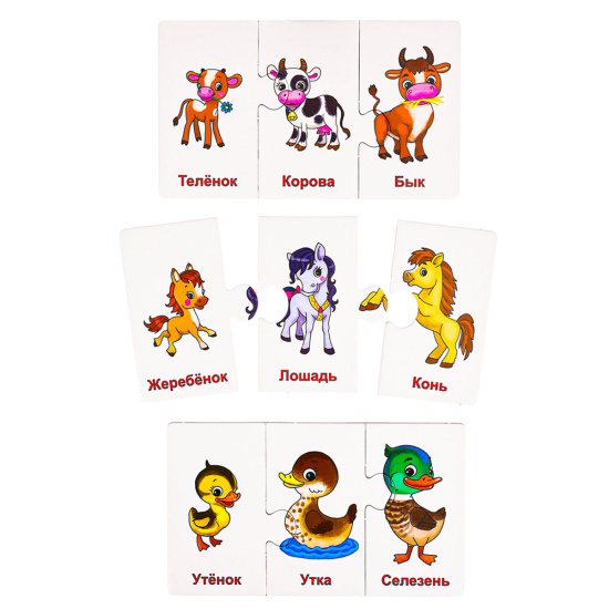 Игра развивающая Bright kids Знакомимся со зверюшками картон Рыжий кот ИН-7622