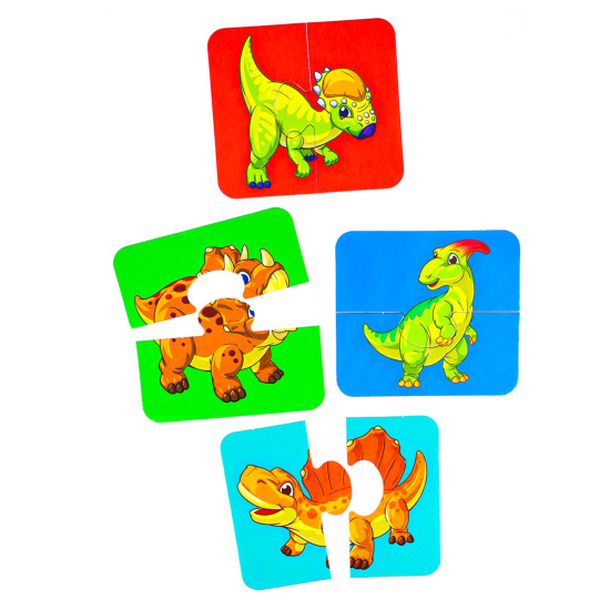 Игра развивающая Bright kids Динозаврики картон Рыжий кот ИН-7623