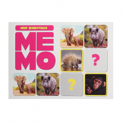 Игра развивающая МЕМО Мир животных 50 карточек, картон Десятое Королевство 03590