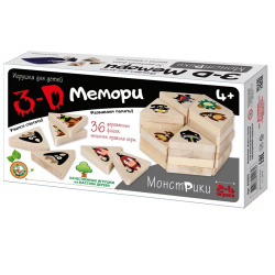 Игра развивающая Мемори 3D Монстрики дерево 02903