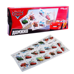Игра настольная Домино 28шт картон Disney Тачки 80107