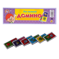 Игра настольная, Домино, Для малышей, пластик, Рыжий кот, ИН-0278