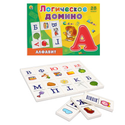Игра настольная Домино Логическое Рыжий кот Алфавит ИД-5424