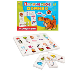 Игра настольная Домино Логическое Рыжий кот Ассоциации ИД-5425