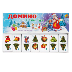Игра настольная Домино 28шт С новым годом! ИН-7427