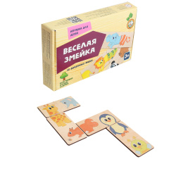 Игра настольная Домино Веселая змейка дерев 00771