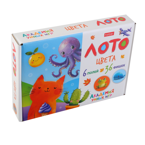 Игра настольная, Лото, Цвета, картон, Hatber, 6ИнРЛ_34883