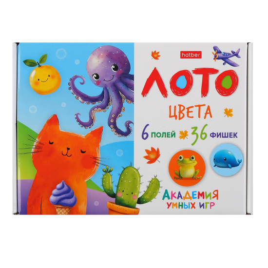 Игра настольная, Лото, Цвета, картон, Hatber, 6ИнРЛ_34883