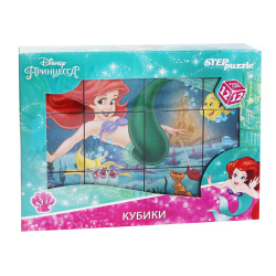Кубики пластиковые 12шт Disney Русалочка 87150