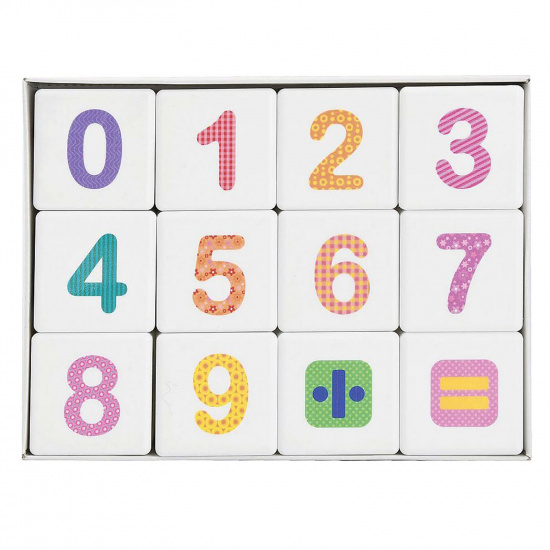 Кубики Весёлая арифметика 12 шт, пластик Десятое Королевство 00708
