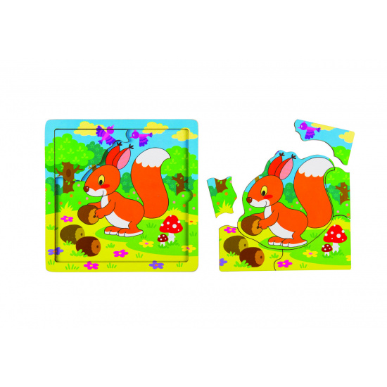 Развивающая игра Step Puzzle Деревянные пазлы Бельчонок 89067