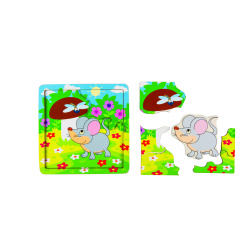 Развивающая игра Деревянные рамки-вкладыши Мышонок 89069