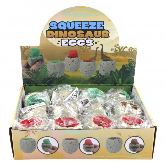 Игрушка-антистресс Динозавр 6,2*5,8 см, полимер, ассорти 3 вида Рыжий кот ИК-0278