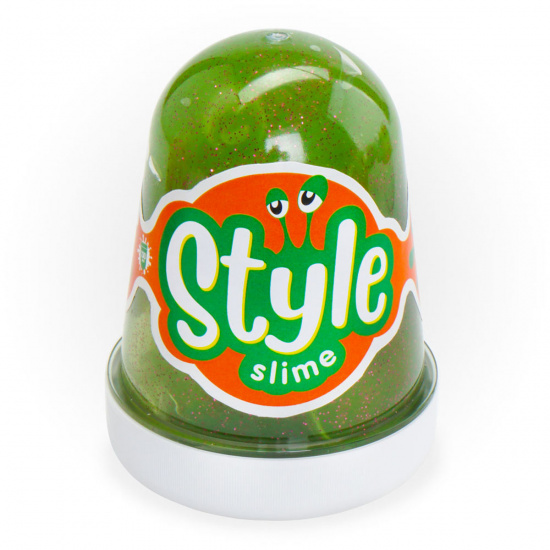 Слайм Зеленый с ароматом яблока 130гр, ароматизированный, зеленый Lori Сл-019