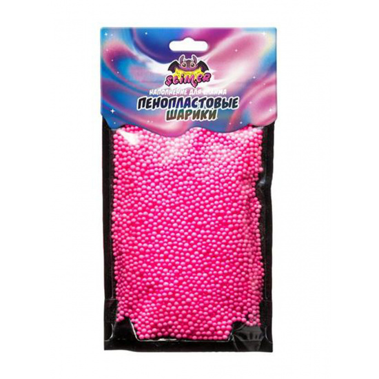 Наполнение для слайма Пенопластовые шарики 2мм Slimer SSS30-02 розовые