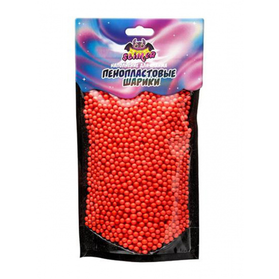 Наполнение для слайма Пенопластовые шарики 4мм Slimer SSS30-08 красный