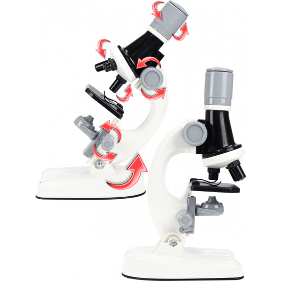 Микроскоп детский Рыжий кот Юный лаборант ИК-7636 белый