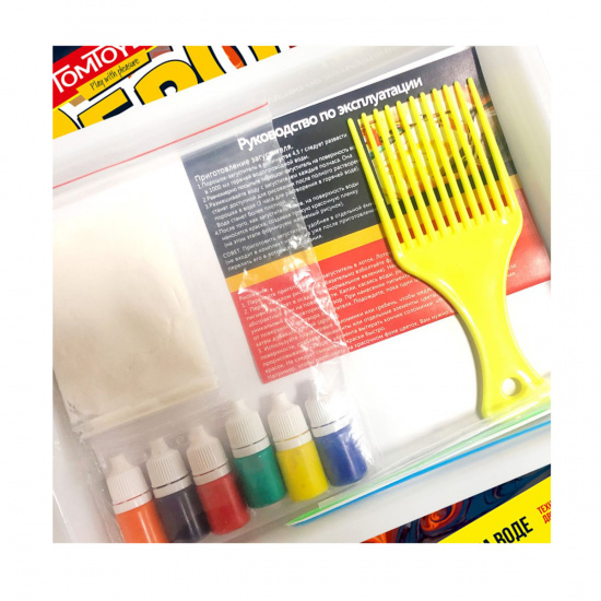 Краски для эбру 6 цветов, 7 мл, упаковка картонная коробка Десятое Королевство LY02020