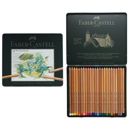 Faber castell 24 цвет. Pitt Pastel Faber Castell 24. Пастельные карандаши Faber Castell 24. Faber Castell пастель сухая 24 железная коробка. Pitt Faber-Castell пастелевые карандаши.