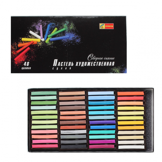 Пастель сухая художественная 48 цветов Спектр Северное сияние картонная коробка 06С-408