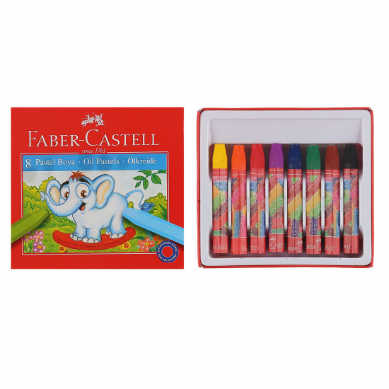 Пастель масляная 8 цветов Faber-Castell картонная коробка с европодвесом 125308
