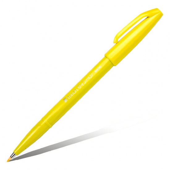 Фломастер-кисть Pentel Brush Sign Pen SES15C-G желтый