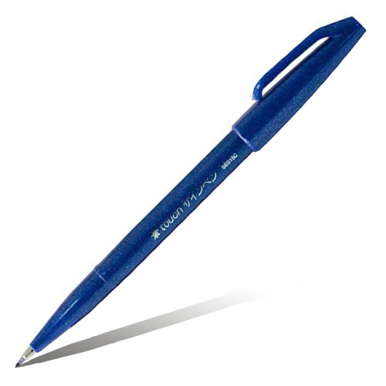 Фломастер-кисть Pentel Brush Sign Pen SES15C-C синий