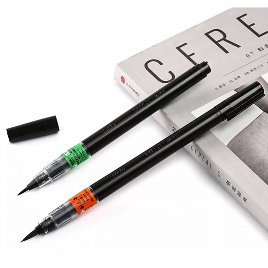 Ручка-кисть Brush Pen кисть, круглый, пластик, цвет чернил черный Pilot SN-50FDF B
