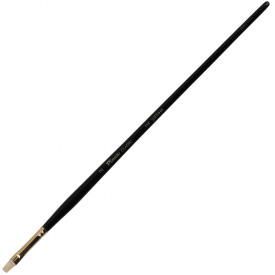 Кисть щетина, плоская, №2, длинная ручка, дерево Pinax 114002