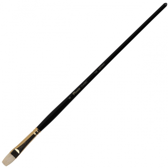 Кисть щетина, плоская, №6, длинная ручка, дерево Pinax 114006