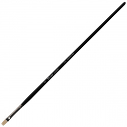 Кисть синтетика (имитация щетины), плоская, №6, длинная ручка, дерево Pinax 215006