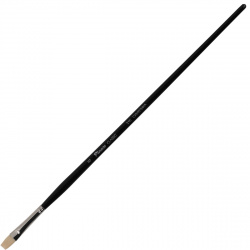 Кисть синтетика (имитация щетины), плоская, №8, длинная ручка, дерево Pinax 215008