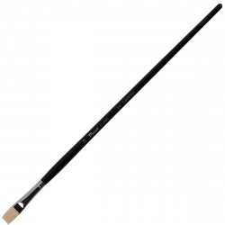 Кисть синтетика (имитация щетины), плоская, №10, длинная ручка, дерево Pinax 215010