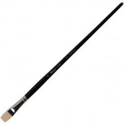 Кисть синтетика (имитация щетины), плоская, №14, длинная ручка, дерево Pinax 215014